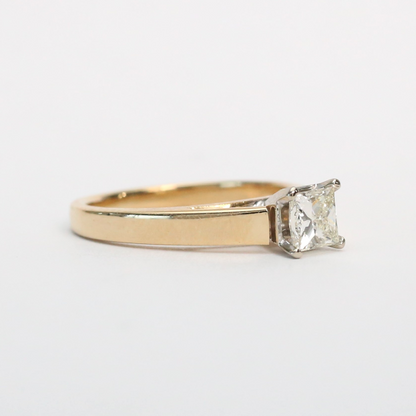Inel Logodnă cu Diamante din Aur Galben 14k