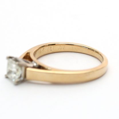 Inel Logodnă cu Diamante din Aur Galben 14k