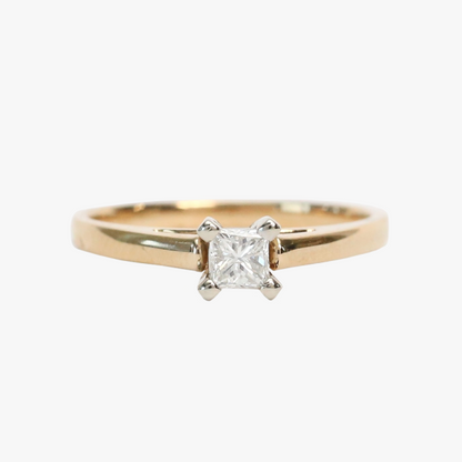 Inel Logodnă cu Diamante din Aur Galben 14k