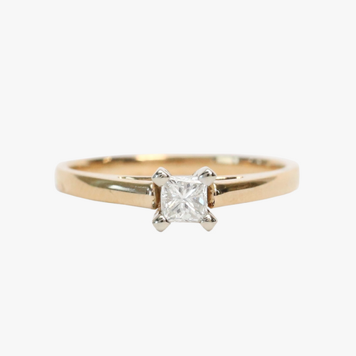 Inel Logodnă cu Diamante din Aur Galben 14k