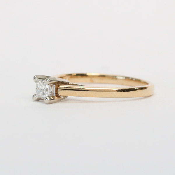Inel Logodnă cu Diamante din Aur Galben 14k