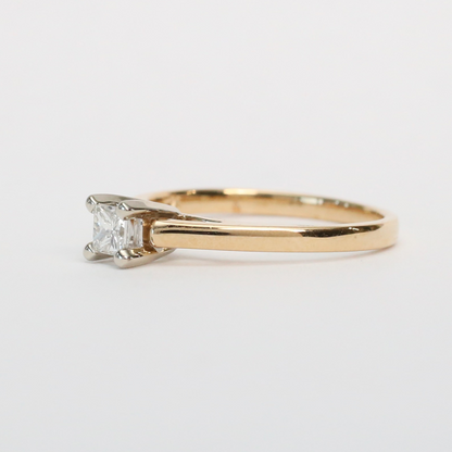 Inel Logodnă cu Diamante din Aur Galben 14k