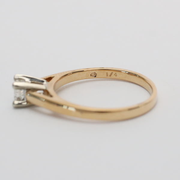 Inel Logodnă cu Diamante din Aur Galben 14k