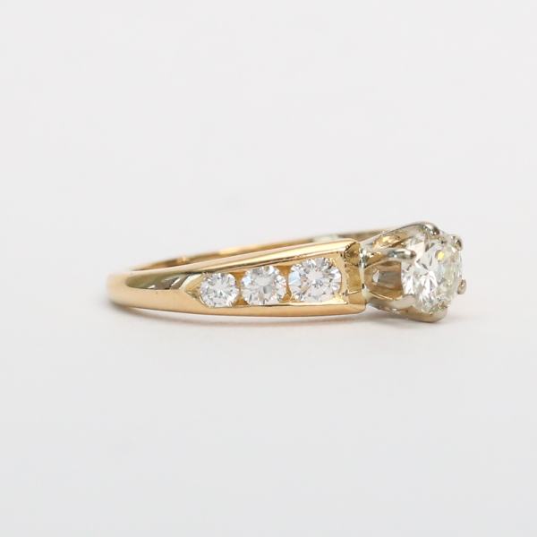 Inel Logodnă cu Diamante din Aur Galben 18k