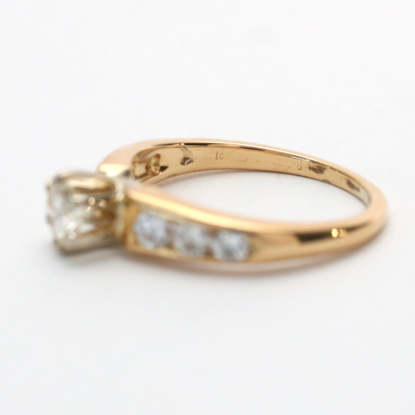 Inel Logodnă cu Diamante din Aur Galben 18k