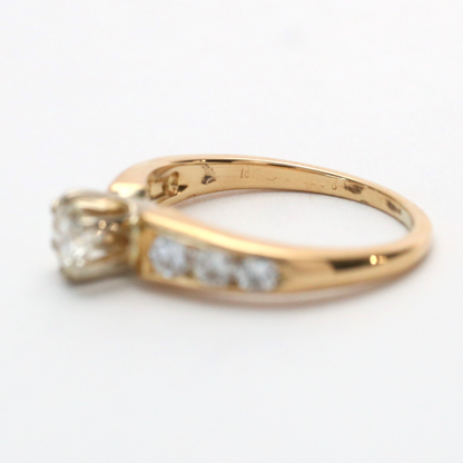Inel Logodnă cu Diamante din Aur Galben 18k