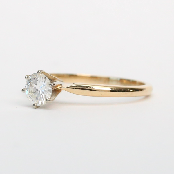 Inel Logodnă cu Diamante din Aur Galben 14k