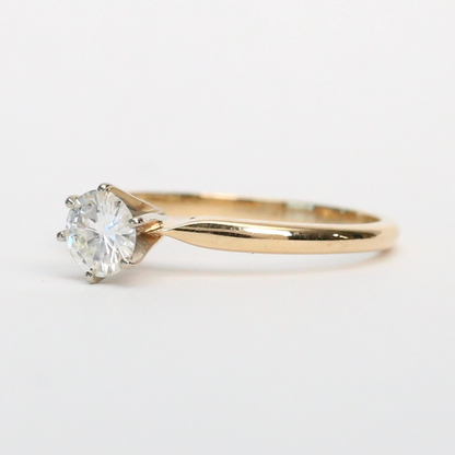 Inel Logodnă cu Diamante din Aur Galben 14k