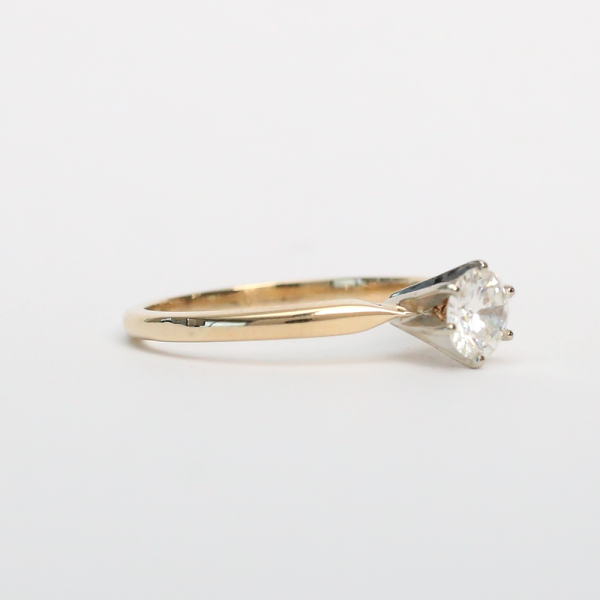Inel Logodnă cu Diamante din Aur Galben 14k
