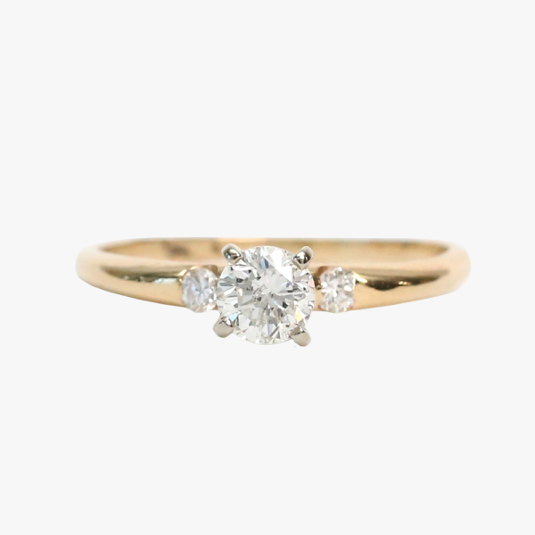Inel Logodnă cu Diamante din Aur Galben 14k