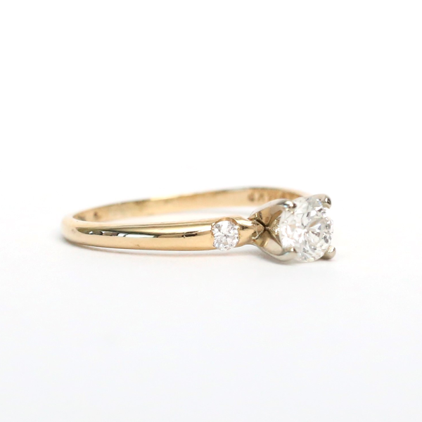 Inel Logodnă cu Diamante din Aur Galben 14k