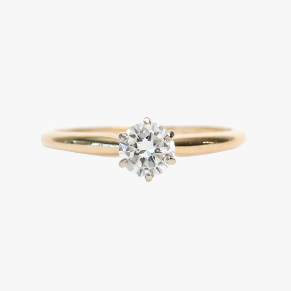 Inel Logodnă cu Diamante din Aur Galben 14k