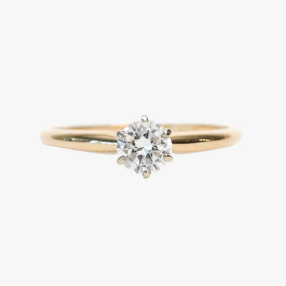 Inel Logodnă cu Diamante din Aur Galben 14k