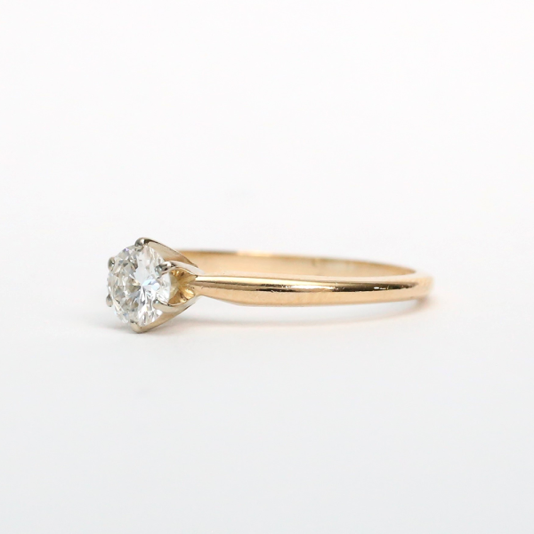 Inel Logodnă cu Diamante din Aur Galben 14k