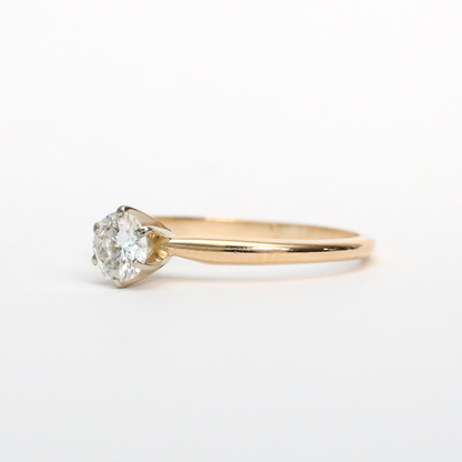 Inel Logodnă cu Diamante din Aur Galben 14k