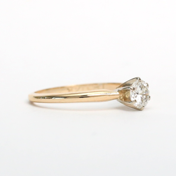 Inel Logodnă cu Diamante din Aur Galben 14k