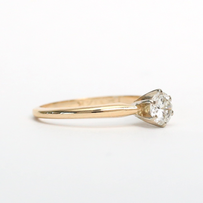 Inel Logodnă cu Diamante din Aur Galben 14k