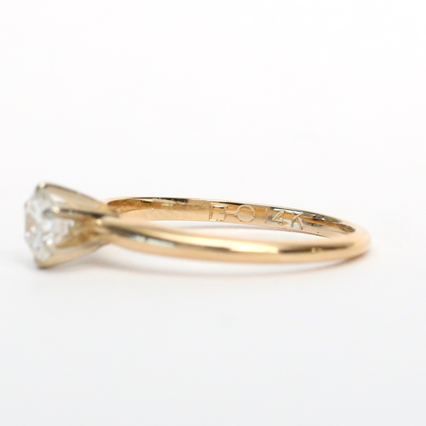 Inel Logodnă cu Diamante din Aur Galben 14k