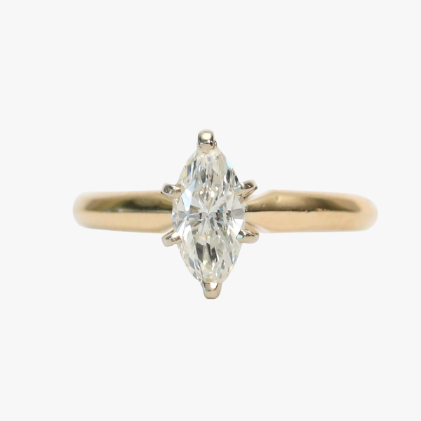 Inel Logodnă cu Diamante din Aur Galben 14k