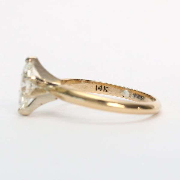 Inel Logodnă cu Diamante din Aur Galben 14k