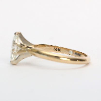 Inel Logodnă cu Diamante din Aur Galben 14k