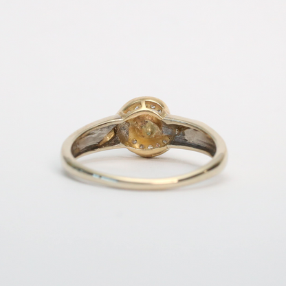 Inel cu Diamante din Aur Galben Și Alb 14k