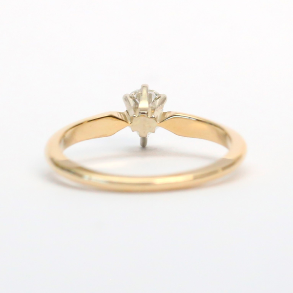 Inel cu Diamante din Aur Galben 14k