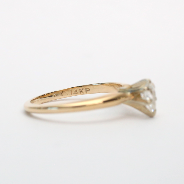 Inel cu Diamante din Aur Galben 14k