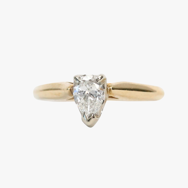 Inel Logodnă cu Diamante din Aur Galben 14k