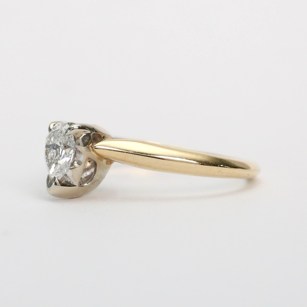 Inel Logodnă cu Diamante din Aur Galben 14k