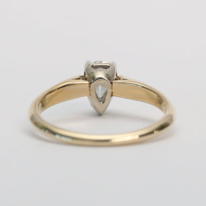 Inel Logodnă cu Diamante din Aur Galben 14k
