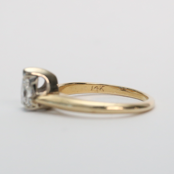 Inel Logodnă cu Diamante din Aur Galben 14k