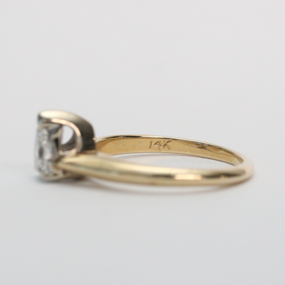 Inel Logodnă cu Diamante din Aur Galben 14k