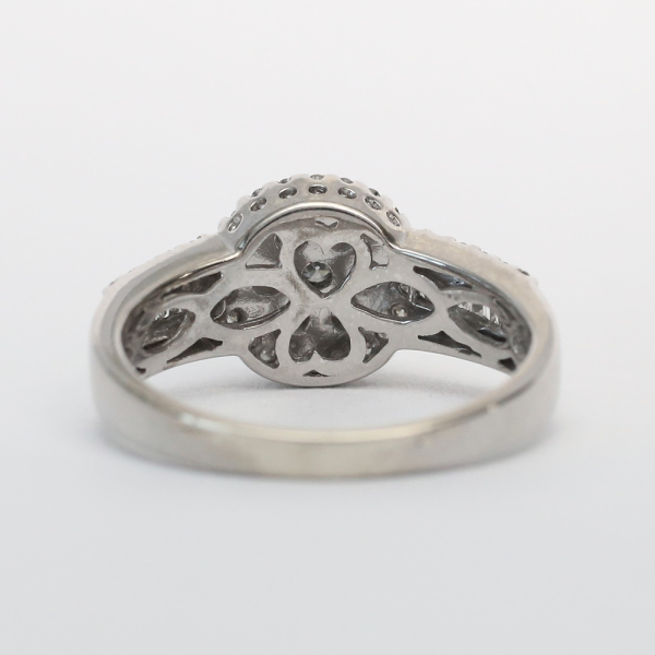 Inel cu Diamante din Aur Alb 14k