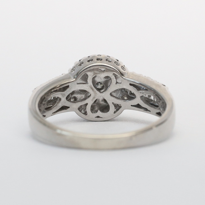 Inel cu Diamante din Aur Alb 14k