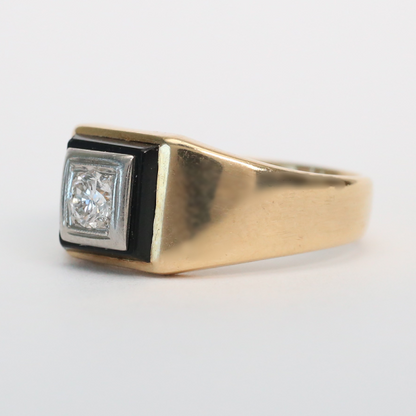 Inel cu Diamante din Aur Galben 14k