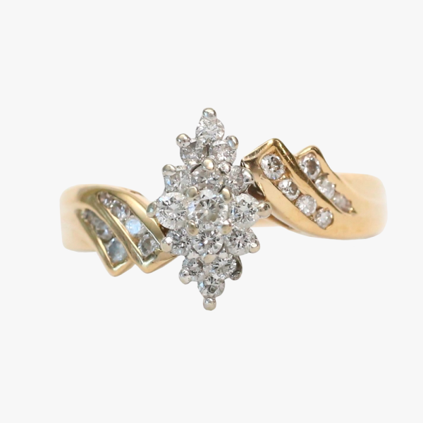 Inel cu Diamante din Aur Galben 14k