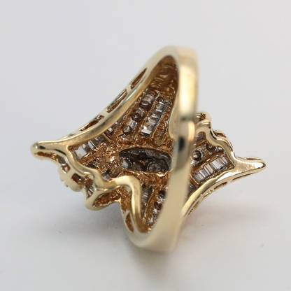 Inel cu Diamante din Aur Galben 10k