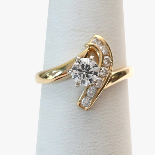 Inel cu Diamante din Aur Galben 14k