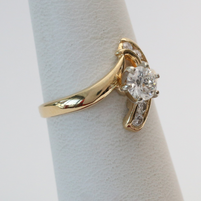 Inel cu Diamante din Aur Galben 14k