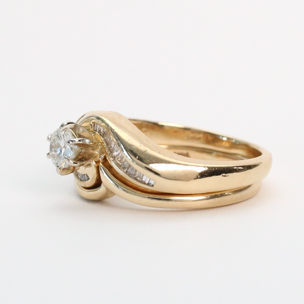 Set cu Diamante din Aur Galben 14k