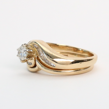 Set cu Diamante din Aur Galben 14k