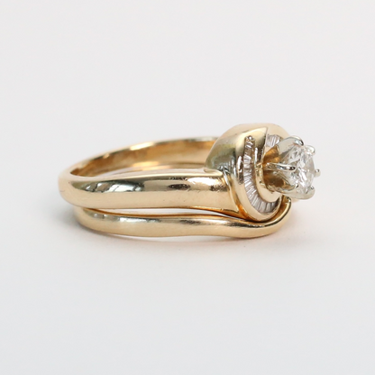 Set cu Diamante din Aur Galben 14k