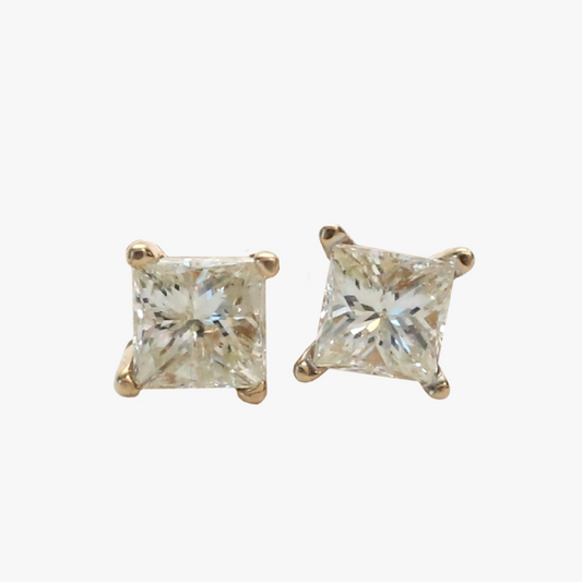 Cercei cu Diamante din Aur Galben 14k