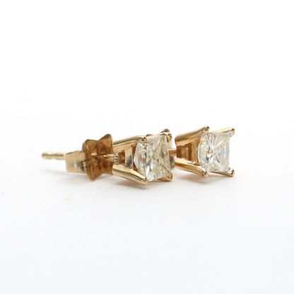 Cercei cu Diamante din Aur Galben 14k