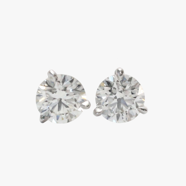 Cercei cu Diamante din Aur Alb 18k