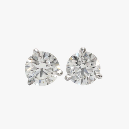 Cercei cu Diamante din Aur Alb 18k