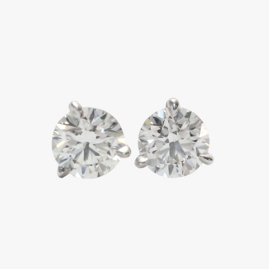 Cercei cu Diamante din Aur Alb 18k