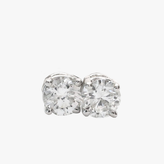 Cercei cu Diamante din Aur Alb 18k