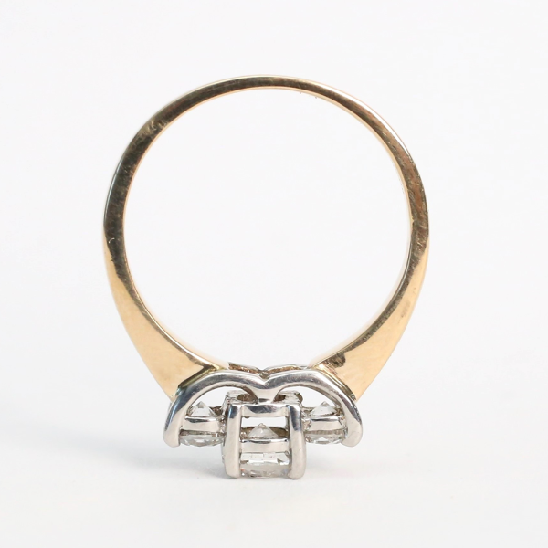 Inel cu Diamante din Aur Galben 14k Și Platina